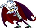 Scary Vampire Cartoon Character Attacking With Hands Up