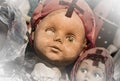 Scary white doll face Royalty Free Stock Photo