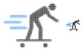 Scate Roller Man Halftone Dot Icon Royalty Free Stock Photo