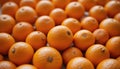 A scatered oranges background with copy space. Royalty Free Stock Photo