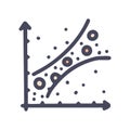 scatter chart color vector doodle simple icon