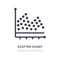 scatter chart icon on white background. Simple element illustration from Business concept