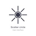 scatter circle outline icon. isolated line vector illustration from user interface collection. editable thin stroke scatter circle