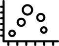 Scatter Graph Vector Icon Royalty Free Stock Photo