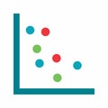 Scatter Plot I icon vector image. Royalty Free Stock Photo