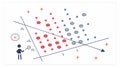 Scatter plot infographic data distribution and correlation analysis Generative AI