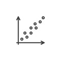 Scatter Plot line icon Royalty Free Stock Photo