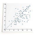 Scatter plot on white background