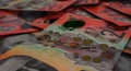 Scattered Australian Dollar Banknote Pile