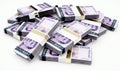 Scattered Banknote Stacks Royalty Free Stock Photo