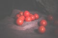 Scattered cherry tomatoes
