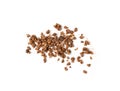 Scattered Chocolate Granola Isolated, Flying Cocoa Muesli, Crunchy Cereals, Seeds and Grains Muesli Royalty Free Stock Photo