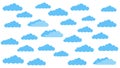Scattered Clouds Pattern: Light Blue Sky Background Element, vector design Generative AI Royalty Free Stock Photo