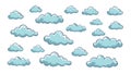 Scattered Clouds Weather Element Vector. Sky Background Design, vector design Generative AI Royalty Free Stock Photo