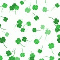 Scattered clovers - St. Patrick`s Day background