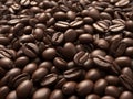 scattered coffee beans, beautiful smell