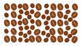 Scattered Coffee Beans Pattern Vector, Cafe Beverage Theme, vector design Generative AI Royalty Free Stock Photo