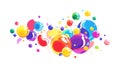 Scattered Colorful Bubbles Abstract Joyful Pattern, vector design Generative AI Royalty Free Stock Photo