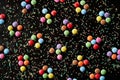 Scattered cooking sprinkles with colorful candy Royalty Free Stock Photo