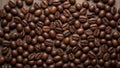 Scattered, creating a rich, tactile pattern, typical of coffee presenta Royalty Free Stock Photo