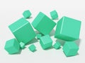 Scattered cubes Royalty Free Stock Photo