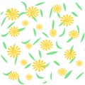 Scattered daisies illustration