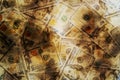 Scattered dollars background Royalty Free Stock Photo