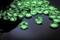 Scattered emeralds Royalty Free Stock Photo