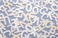 Scattered English Alphabets