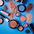 Scattered Eye Shadow, Cosmetic Make Up Crumbs Royalty Free Stock Photo