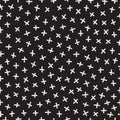 Scattered Geometric Line Shapes. Abstract Background Design. Vector Seamless Black and White Pattern.