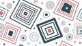 Scattered Geometric Shapes Pattern, Playful Abstract Design, vector design Generative AI Royalty Free Stock Photo