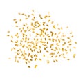 Scattered gold wheat seed design element.