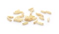 Scattered grains of brown rice on white Royalty Free Stock Photo