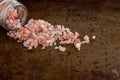 Scattered Himalayan pink salt