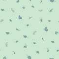 Scattered leaves ditsy seamless vector pattern