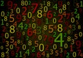 Scattered numbers wallpaper for background