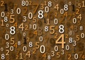 Scattered numbers wallpaper for background