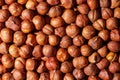 Scattered Peeled Hazelnut. Background from Hazelnuts Royalty Free Stock Photo