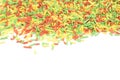 Scattered pile of sprinkles isolated Royalty Free Stock Photo