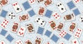 Scattered Playing Cards Background Pattern Royalty Free Stock Photo