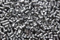 Scattered pneumatic bullet macro, close up Royalty Free Stock Photo