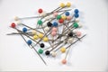 Scattered push pins Royalty Free Stock Photo