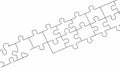 Scattered Puzzle Pieces Border, Problem Solving and Unity Concept, vector design Generative AI Royalty Free Stock Photo