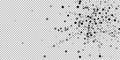 Scattered random black dots. Dark points dispersio Royalty Free Stock Photo