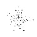 Scattered random black dots. Dark points dispersio Royalty Free Stock Photo