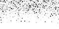 Scattered random black dots. Dark points dispersio Royalty Free Stock Photo