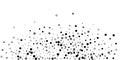 Scattered random black dots. Dark points dispersio Royalty Free Stock Photo