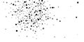 Scattered random black dots. Dark points dispersio