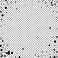 Scattered random black dots. Dark points dispersion